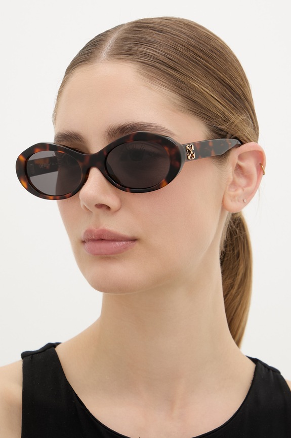 Doplnky Off-White okrúhle slnečné okuliare OERI13G.556007 hnedá