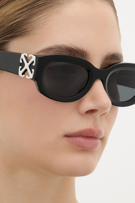 Off-White ochelari de soare rotunzi negru OERI14E.521007