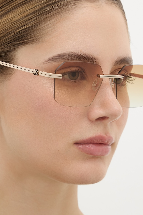 Palm Angels ochelari de soare pătrați PERI10G.567622 aur