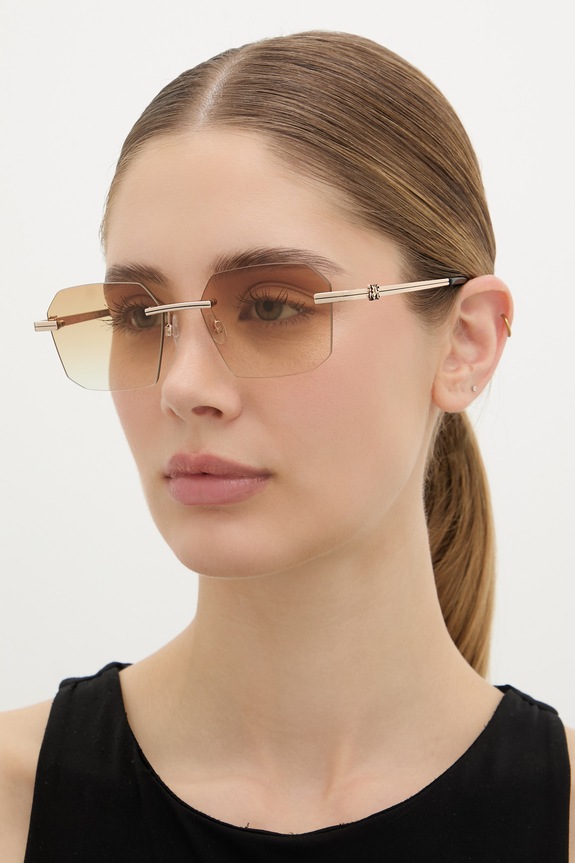 Palm Angels ochelari de soare pătrați PERI10G.567622 aur AA00