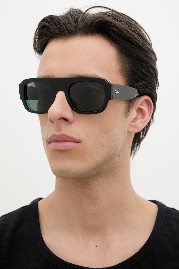 Ray-Ban ochelari de soare uniforme negru 0RB2218