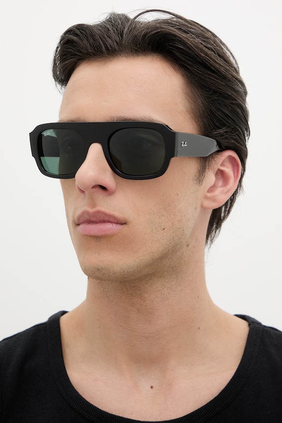 Ray-Ban ochelari de soare uniforme negru 0RB2218