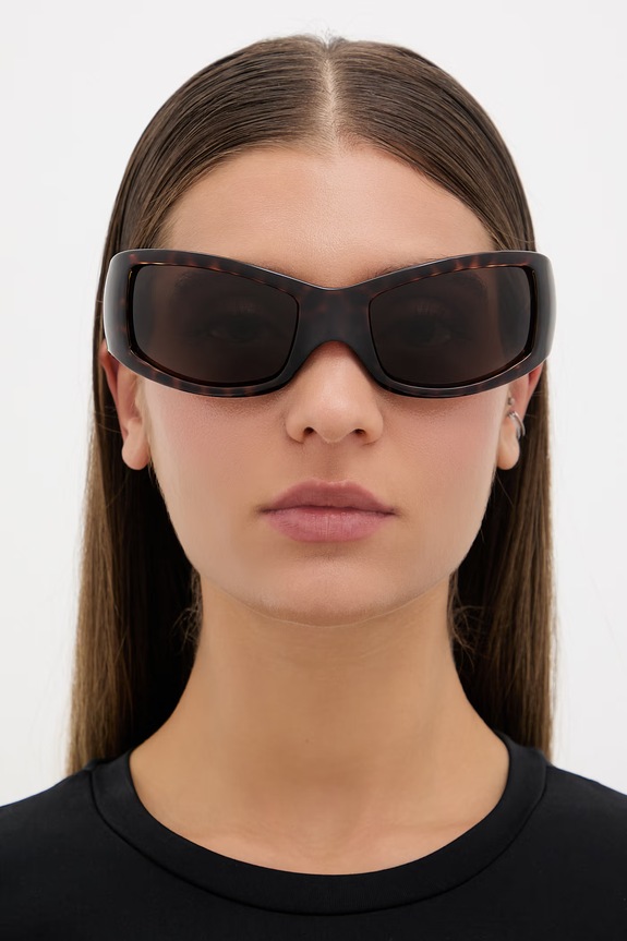 Balenciaga okulary przeciwsłoneczne BB0461S brązowy