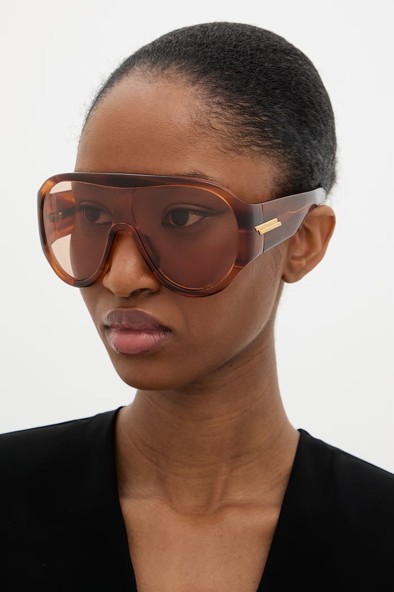 Akcesoria Bottega Veneta okulary przeciwsłoneczne BV1345S brązowy
