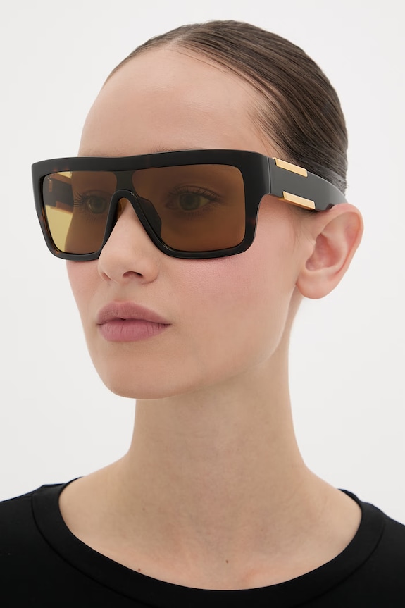 Akcesoria Bottega Veneta okulary przeciwsłoneczne damskie BV1451S brązowy