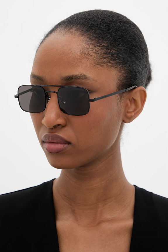 Akcesoria Saint Laurent okulary przeciwsłoneczne pilotki SL.331 czarny