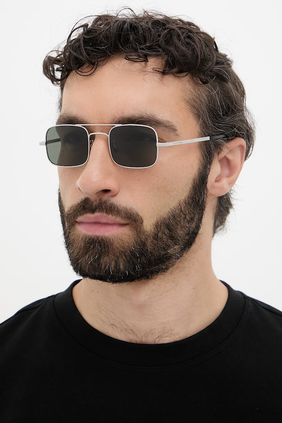 Saint Laurent okulary przeciwsłoneczne pilotki SL.331 srebrny AA00