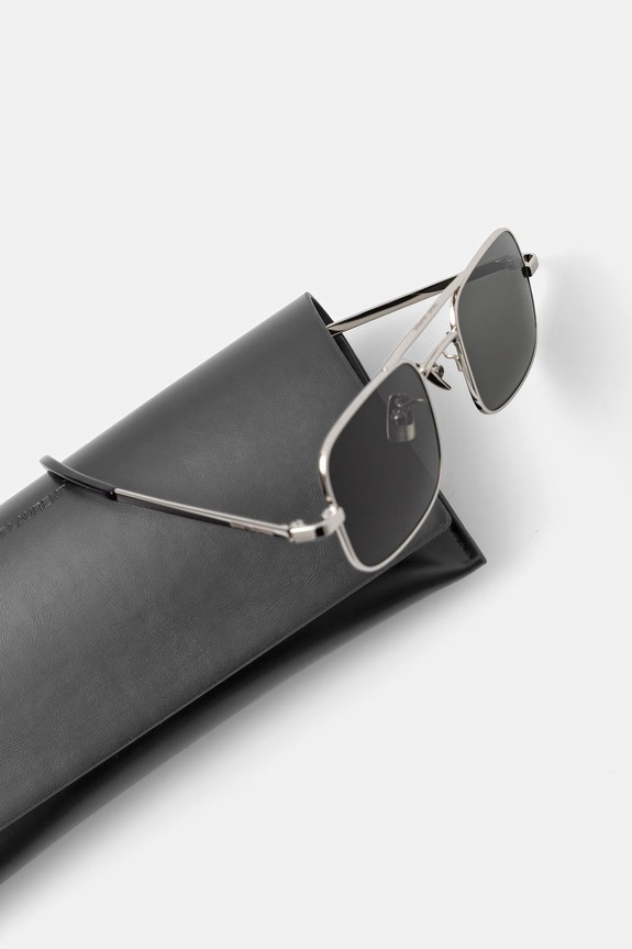 Saint Laurent okulary przeciwsłoneczne pilotki SL.331 srebrny