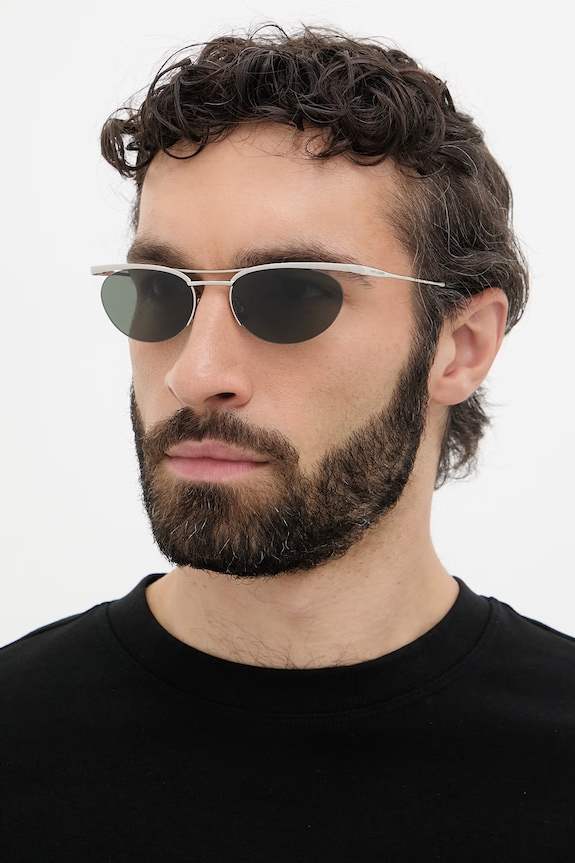 Saint Laurent okulary przeciwsłoneczne pilotki SL.862 srebrny AA00