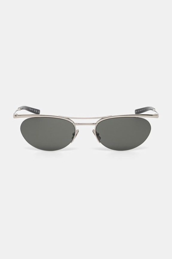 Saint Laurent okulary przeciwsłoneczne pilotki srebrny SL.862