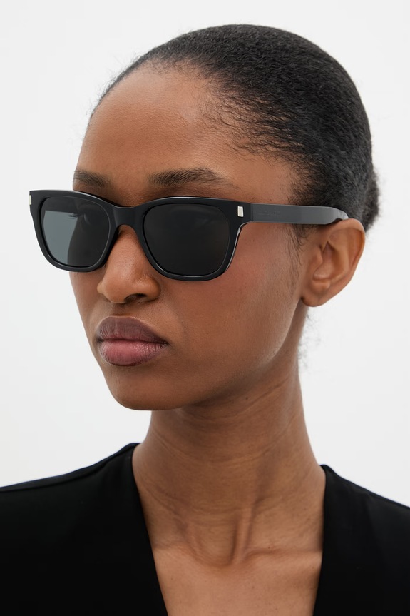 Akcesoria Saint Laurent okulary przeciwsłoneczne kwadratowe SL.874 czarny