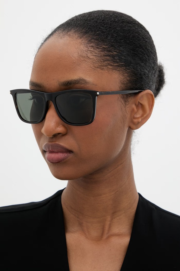 Akcesoria Saint Laurent okulary przeciwsłoneczne kwadratowe SL.895 brązowy