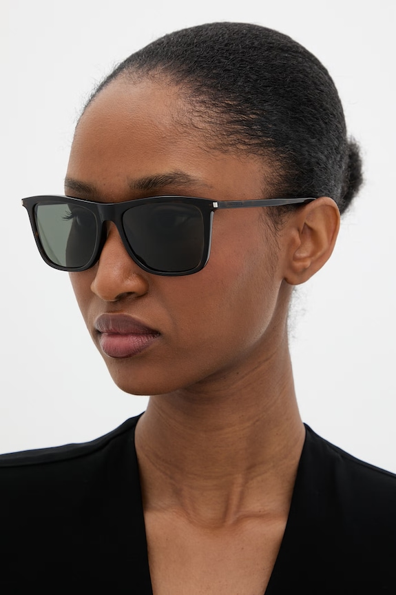 Akcesoria Saint Laurent okulary przeciwsłoneczne kwadratowe SL.895 brązowy