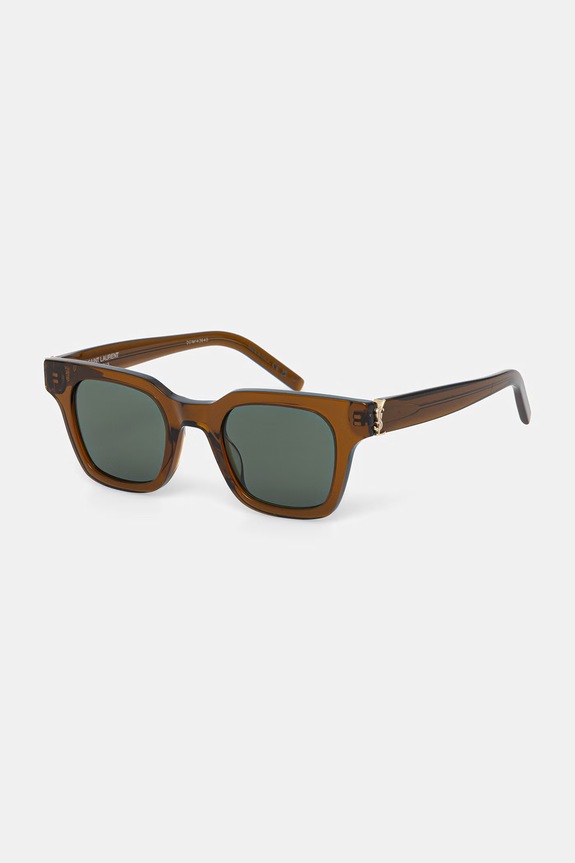 Saint Laurent okulary przeciwsłoneczne kwadratowe brązowy SL.M157