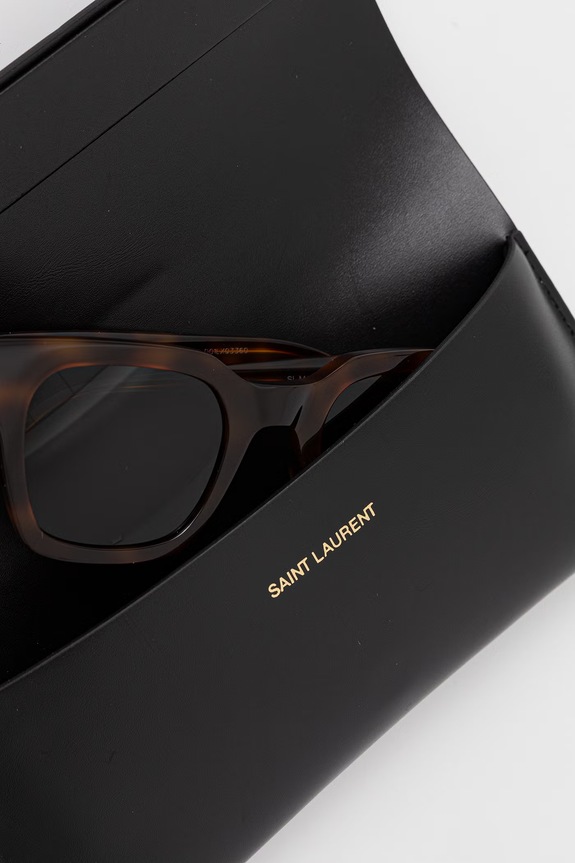 Saint Laurent okulary przeciwsłoneczne kwadratowe SL.M157 brązowy