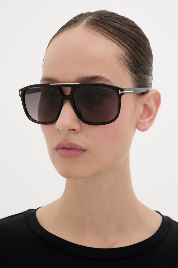 Akcesoria Tom Ford okulary przeciwsłoneczne pilotki Brianna FT1338.5852K brązowy