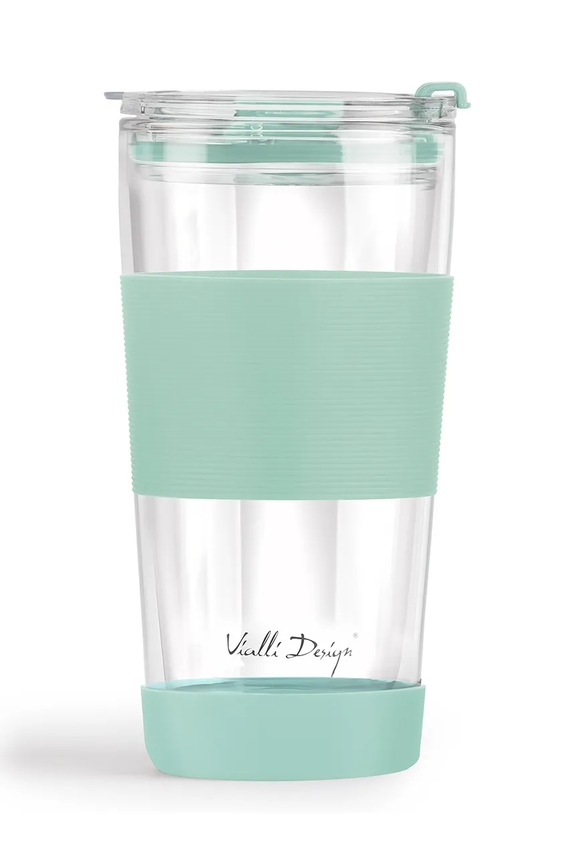 Accesorii Vialli Design cană termică cu pai Fuori 600 ml 428 multicolor