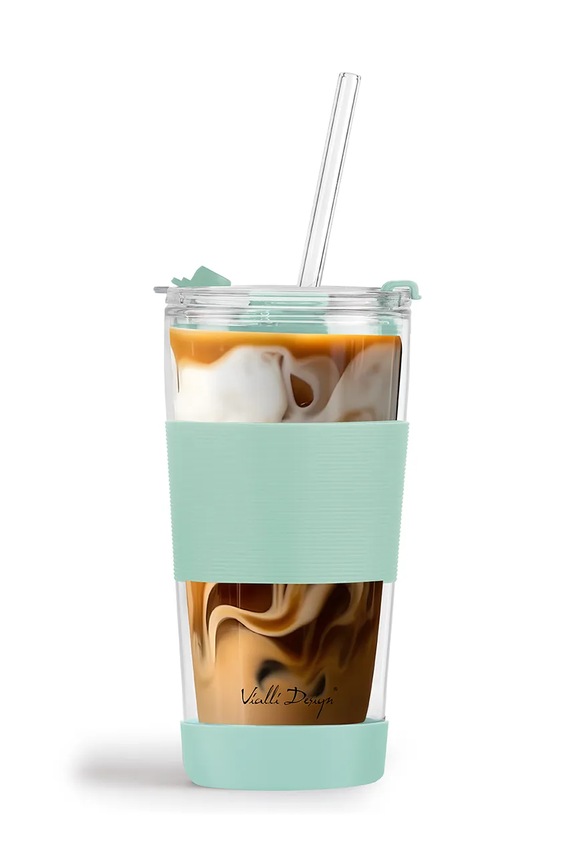 Vialli Design cană termică cu pai Fuori 600 ml 428 multicolor
