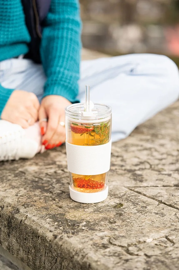 Termo vrč s slamico Vialli Design Fuori 600 ml 30404