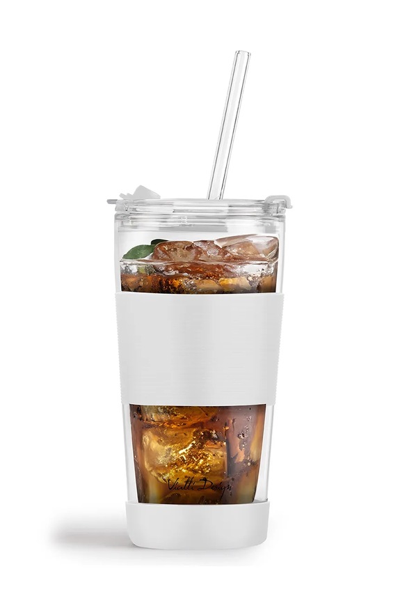 Termo vrč s slamico Vialli Design Fuori 600 ml pisana 30404