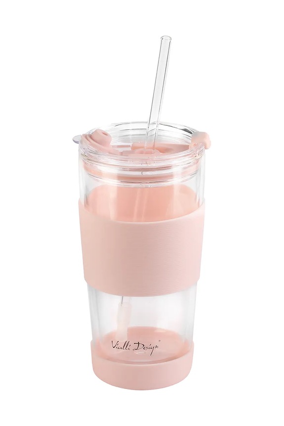 Lifestyle Vialli Design kubek ze słomką Fuori 600 ml 30411 multicolor