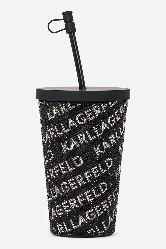 Karl Lagerfeld pahar cu pai k/rhinestone A2W42018 negru AA00