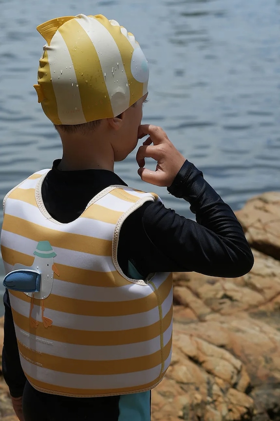 Chłopiec SunnyLife czepek pływacki dziecięcy Finn the Fish S51SCMST żółty