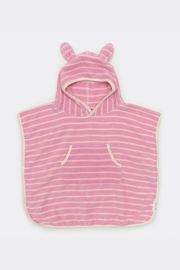 Dječji ručnik s kapuljačom SunnyLife Cotton Candy Pink Stripe roza S51KHTPK