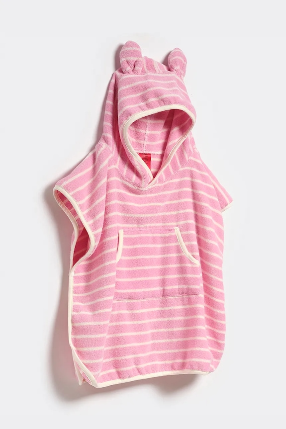 Dodaci Dječji ručnik s kapuljačom SunnyLife Cotton Candy Pink Stripe S51KHTPK roza