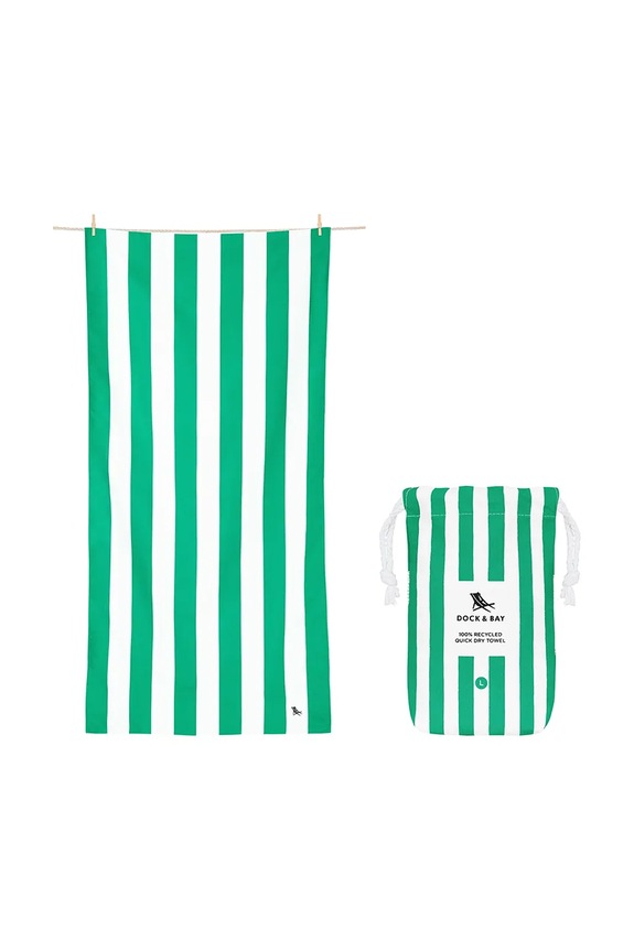 Dock & Bay prosop de plajă cu uscare rapidă 160 x 90 cm verde TOWLB.CAB.LG.GREEN.R