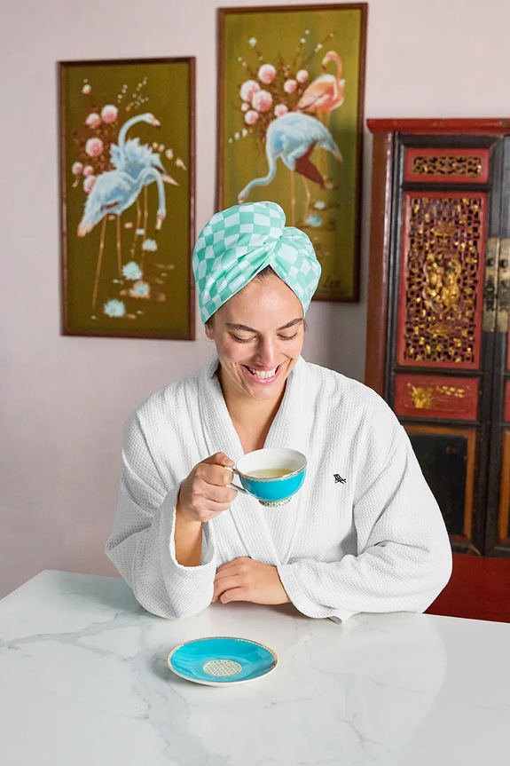 Turban za kosu Dock & Bay Check Mate HAIRW.SUE.CHKMATE