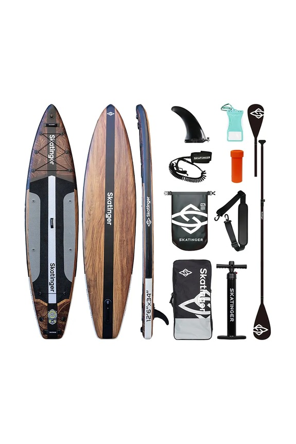 Skatinger placă de înot cu accesorii SUP SKATINGER 380 x 86 x 16 cm (12'6') portocaliu SK1401