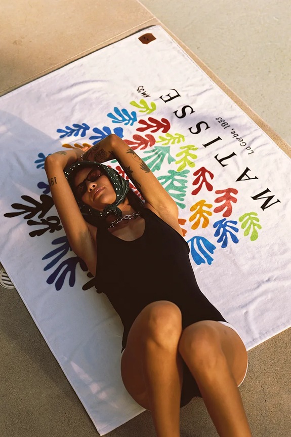 Kiegészítők Slowtide pamut strandtörölköző x Henri Matisse 100 x 150 cm STRP066 többszínű