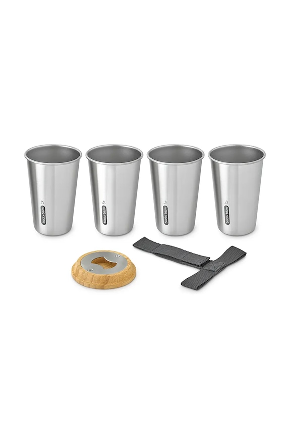 Black and Blum σετ κούπες για κάμπινγκ με λαβή 500 ml γκρί OL.CUP001