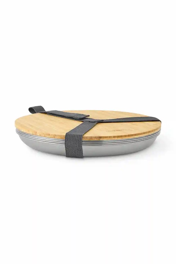 Decor Sada piknikových tanierov s vrchnákom a rúčkou Black and Blum 25 cm 4-pak OL.PLATE001 sivá