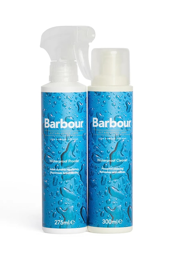 Barbour kit per pulizia e impregnazione di vestiti impermeabili Waterproof Jacket Care Kit 300/275 ml pacco da 2 multicolore UAC0281