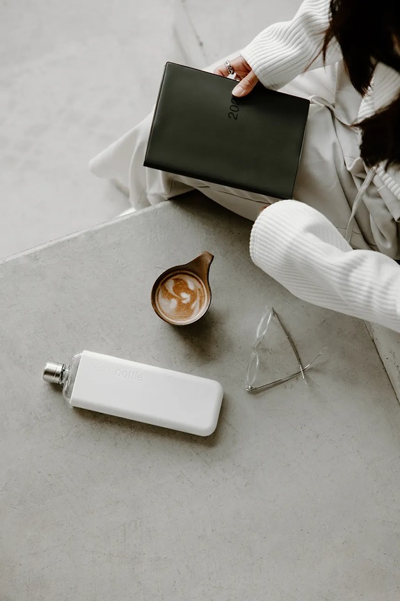 Memobottle sticlă de apă Original Slim 450 ml M407 gri AA00