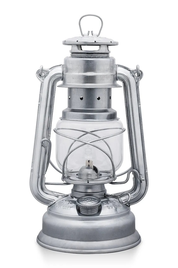Petrolejová lampa Feuerhand Hurricane Lantern 276 25,5 x 15,5 cm sivá 276.ZINK