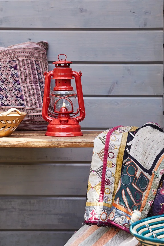 Лайфстайл Гасова лампа Feuerhand Hurricane Lantern 276 25,5 x 15,5 cm 276.ROT червоний