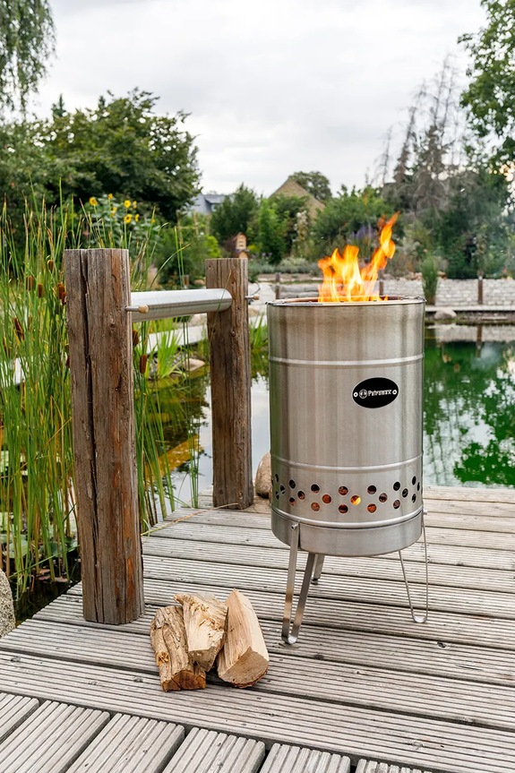 Lifestyle Petromax butoi de foc Pyron 74 x 36,5 cm PYRON.PX gri
