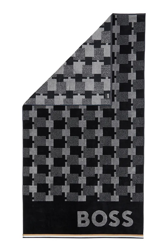 BOSS pamut strandtörölköző CUBO 90 x 160 cm 1063391 fekete AA00