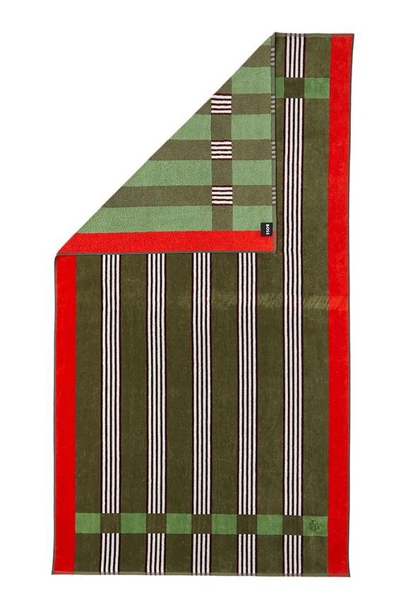 BOSS pamut strandtörölköző VENTO Kaki 90 x 160 cm 1068044 zöld AA00
