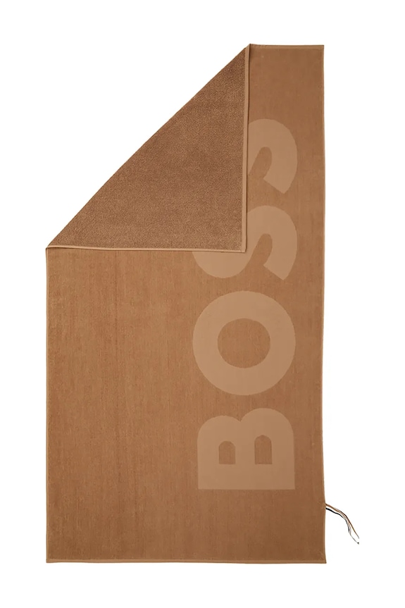 BOSS prosop de plajă din bumbac ZUMA Camel 100 x 180 cm 1068956 maro AA00