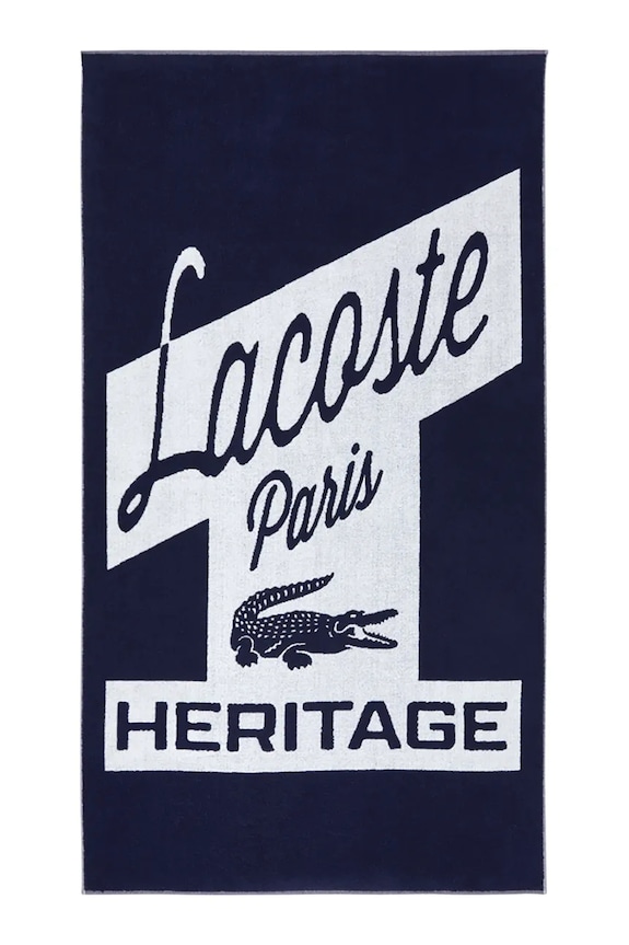 Lacoste pamut strandtörölköző LRETRO Marine 90 x 160 cm sötétkék 1062062
