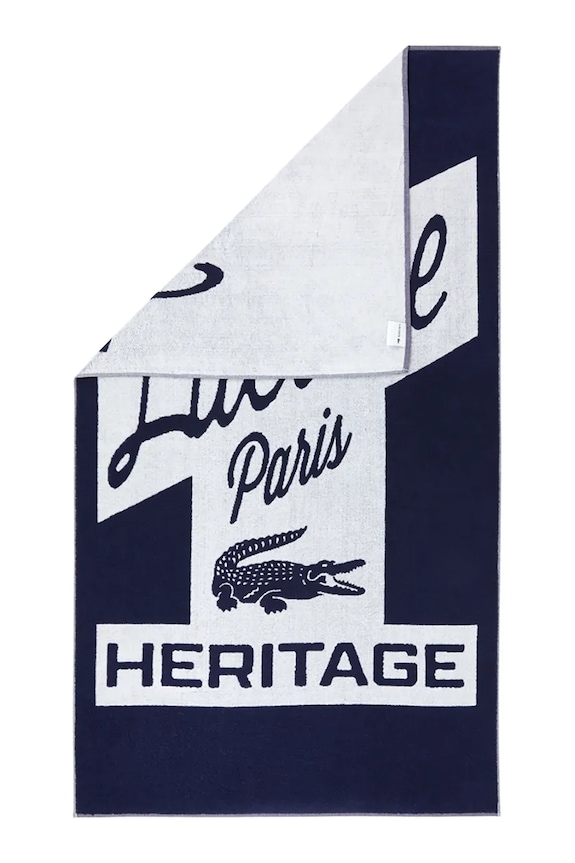 Lacoste pamut strandtörölköző LRETRO Marine 90 x 160 cm 1062062 sötétkék AA00