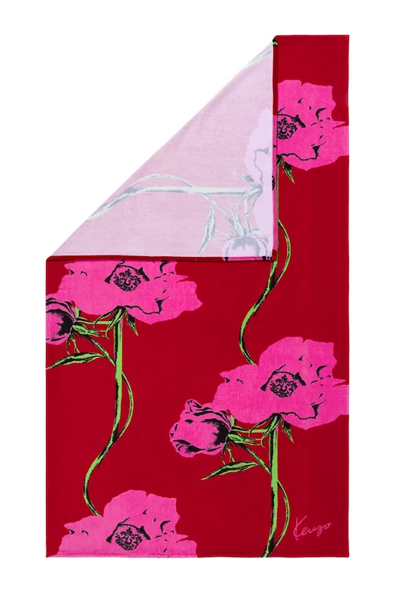 Kenzo pamut strandtörölköző KPOP Rouge 100 x 170 cm 1068012 piros AA00