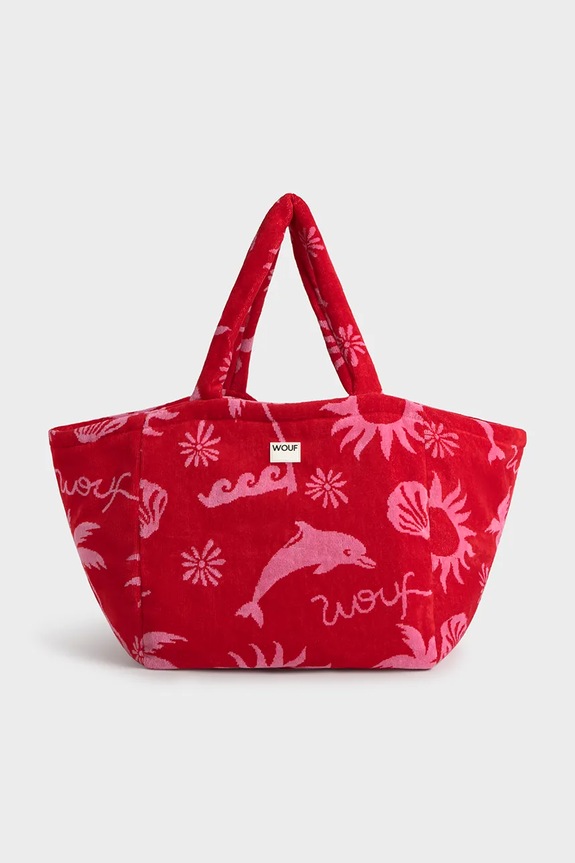 WOUF geantă de bumbac Tulum 33 x 35 cm rosu BT260019
