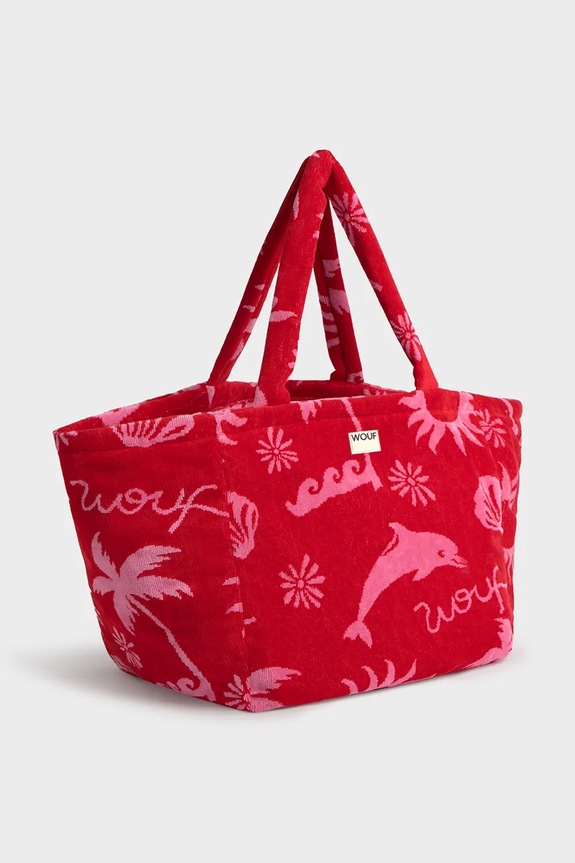 WOUF geantă de bumbac Tulum 33 x 35 cm BT260019 rosu AA00