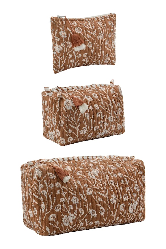 House Doctor zestaw kosmetyczek HDCare 3-pack pomarańczowy 900001346