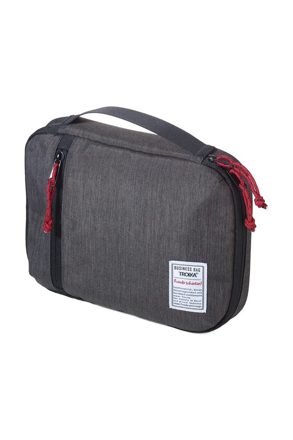 Troika putni organizator za uredski pribor od tekstilnog materijala 19 x 26 x 4 cm siva TRBBG54.GY